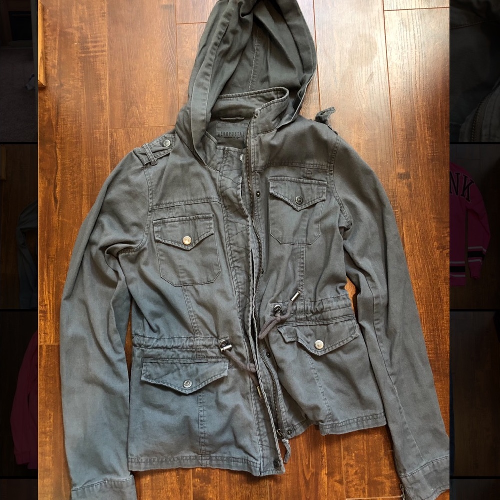 Aeropostale Grey Cargo Jacket